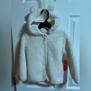 NWT Wonder Nation White Fleece Hoodie